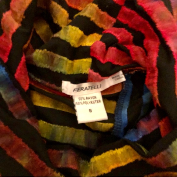 Rainbow mock neck long sleeve shirt size small - Picture 2 of 3